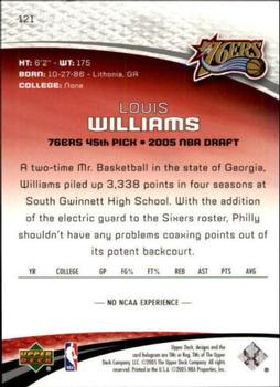 2005-06 SP Game Used #121 Louis Williams Back