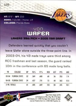 2005-06 SP Game Used #136 Von Wafer Back
