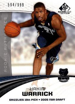 2005-06 SP Game Used #142 Hakim Warrick Front