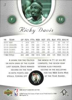 2005-06 SP Signature Edition #5 Ricky Davis Back