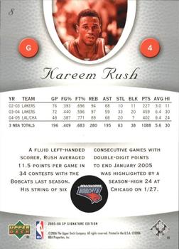 2005-06 SP Signature Edition #8 Kareem Rush Back