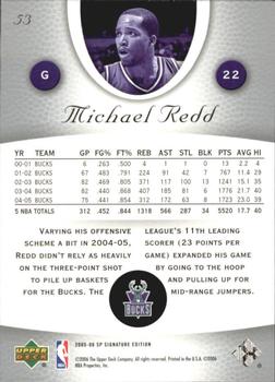 2005-06 SP Signature Edition #53 Michael Redd Back
