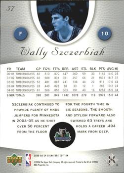 2005-06 SP Signature Edition #57 Wally Szczerbiak Back