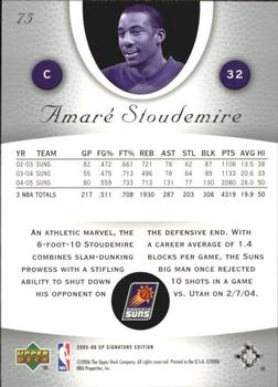 2005-06 SP Signature Edition #75 Amare Stoudemire Back