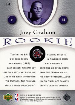 2005-06 SP Signature Edition #114 Joey Graham Back