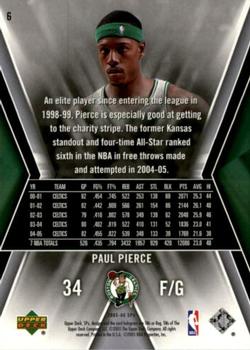 2005-06 SPx #6 Paul Pierce Back