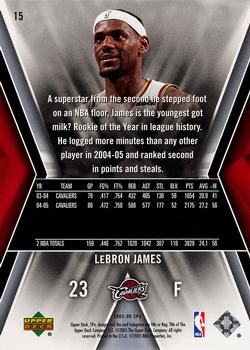 2005-06 SPx #15 LeBron James Back