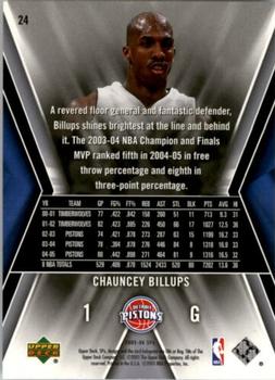 2005-06 SPx #24 Chauncey Billups Back