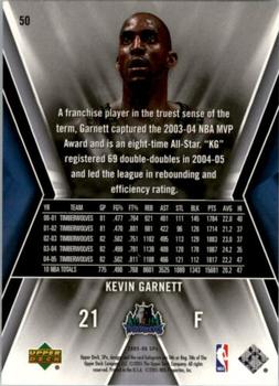 2005-06 SPx #50 Kevin Garnett Back