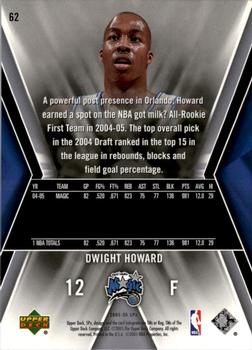 2005-06 SPx #62 Dwight Howard Back