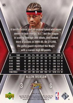 2005-06 SPx #65 Allen Iverson Back