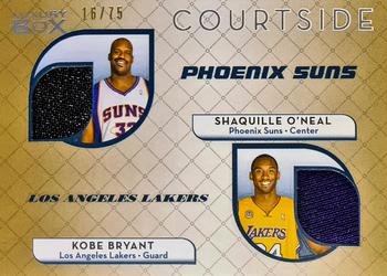2007-08 Topps Luxury Box - Courtside Dual Relics Gold #CDR-OB Shaquille O'Neal / Kobe Bryant Front
