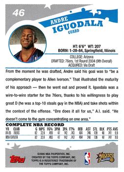2005-06 Topps #46 Andre Iguodala Back