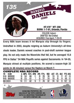 2005-06 Topps #135 Marquis Daniels Back