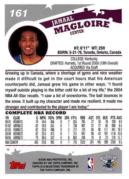 2005-06 Topps #161 Jamaal Magloire Back