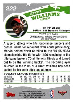 2005-06 Topps #222 Marvin Williams Back