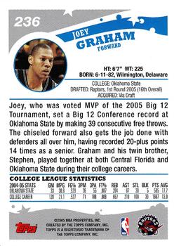 2005-06 Topps #236 Joey Graham Back