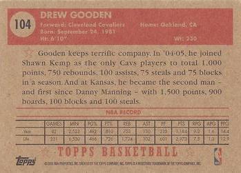 2005-06 Topps 1952 Style #104 Drew Gooden Back
