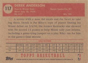 2005-06 Topps 1952 Style #117 Derek Anderson Back