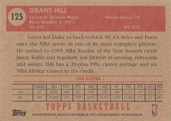 2005-06 Topps 1952 Style #125 Grant Hill Back