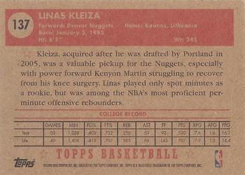 2005-06 Topps 1952 Style #137 Linas Kleiza Back