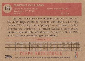 2005-06 Topps 1952 Style #139 Marvin Williams Back