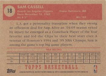 2005-06 Topps 1952 Style #18 Sam Cassell Back