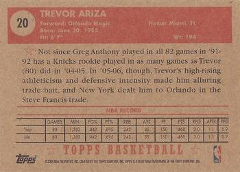 2005-06 Topps 1952 Style #20 Trevor Ariza Back