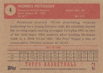 2005-06 Topps 1952 Style #4 Morris Peterson Back
