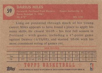 2005-06 Topps 1952 Style #59 Darius Miles Back
