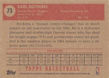 2005-06 Topps 1952 Style #73 Earl Boykins Back