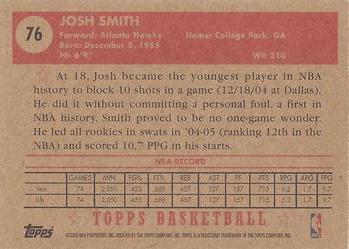 2005-06 Topps 1952 Style #76 Josh Smith Back