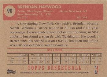 2005-06 Topps 1952 Style #90 Brendan Haywood Back