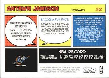 2005-06 Bazooka #32 Antawn Jamison Back