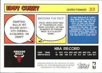 2005-06 Bazooka #33 Eddy Curry Back