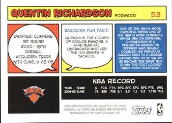 2005-06 Bazooka #53 Quentin Richardson Back
