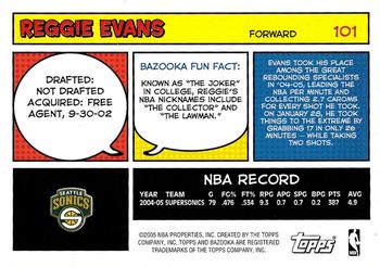 2005-06 Bazooka #101 Reggie Evans Back