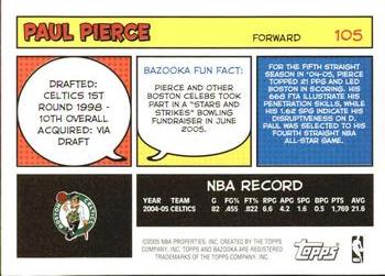 2005-06 Bazooka #105 Paul Pierce Back