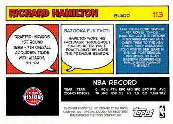 2005-06 Bazooka #113 Richard Hamilton Back