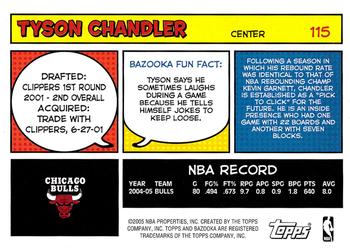 2005-06 Bazooka #115 Tyson Chandler Back