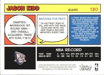 2005-06 Bazooka #130 Jason Kidd Back