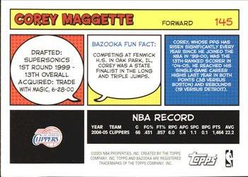 2005-06 Bazooka #145 Corey Maggette Back