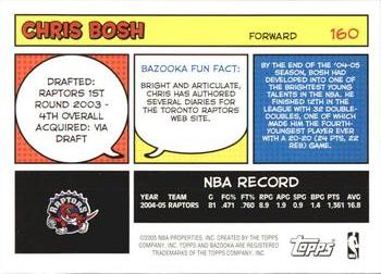 2005-06 Bazooka #160 Chris Bosh Back