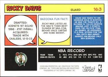 2005-06 Bazooka #163 Ricky Davis Back