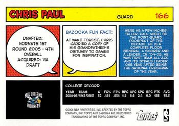 2005-06 Bazooka #166 Chris Paul Back