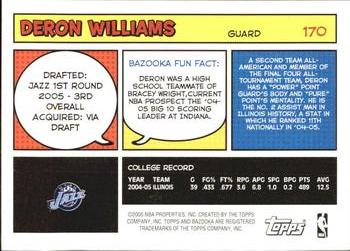 2005-06 Bazooka #170 Deron Williams Back