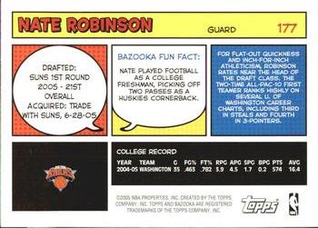 2005-06 Bazooka #177 Nate Robinson Back