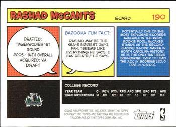 2005-06 Bazooka #190 Rashad McCants Back