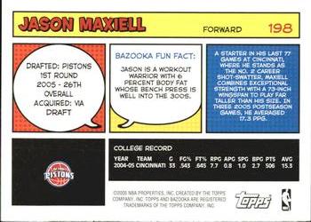 2005-06 Bazooka #198 Jason Maxiell Back