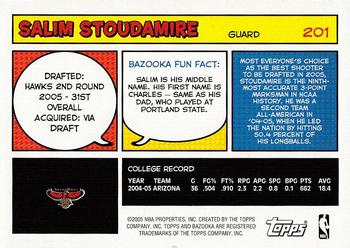2005-06 Bazooka #201 Salim Stoudamire Back